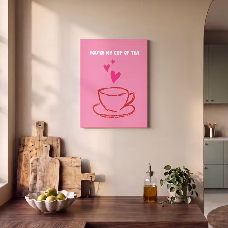 Akoestisch schilderij - Thee - Roze - Valentijn - Tekst — 3