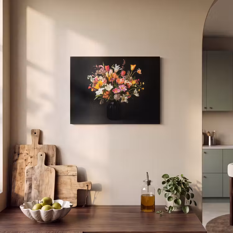 Akoestisch schilderij - Vaas - Bloemen - Tulpen — 3