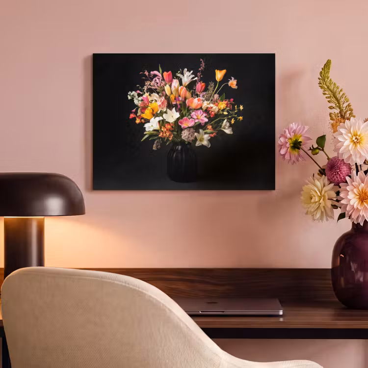 Akoestisch schilderij - Vaas - Bloemen - Tulpen — 4
