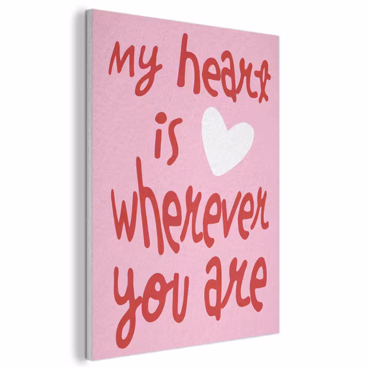 Akoestisch schilderij - Valentijn - Hart - Liefde - Roze — 1