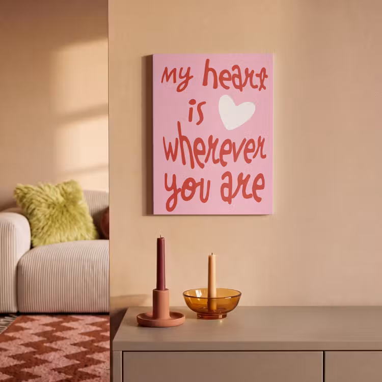 Akoestisch schilderij - Valentijn - Hart - Liefde - Roze — 2