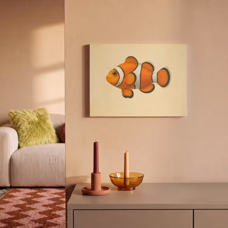 Akoestisch schilderij - Vis - Oranje - Strepen — 2
