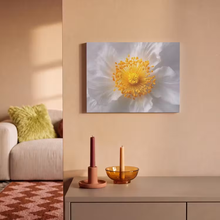 Akoestisch schilderij - Wit - Bloem - Elegant — 2