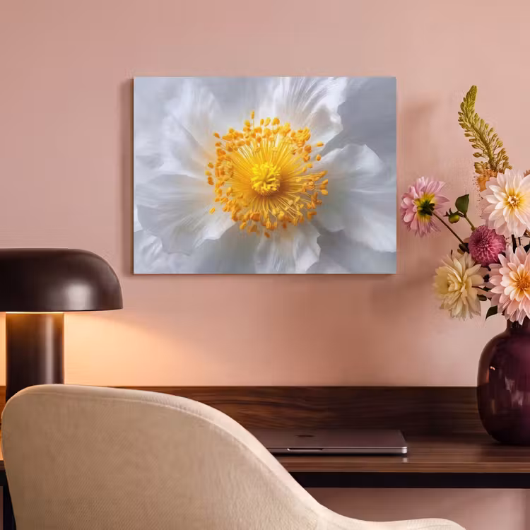Akoestisch schilderij - Wit - Bloem - Elegant — 4