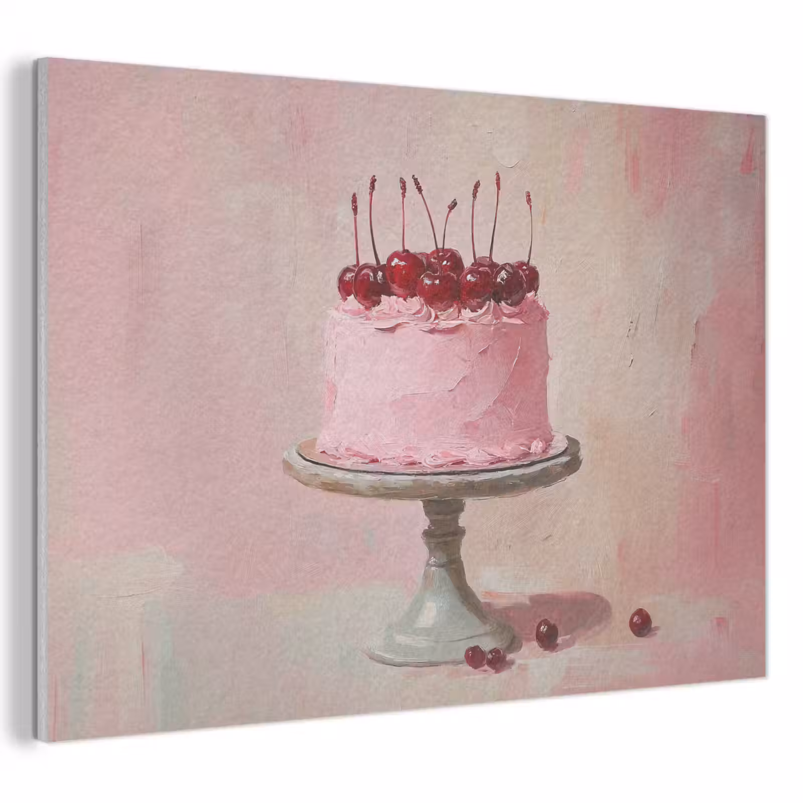 Akoestisch schilderij - Taart - Pink - Cherry — 1