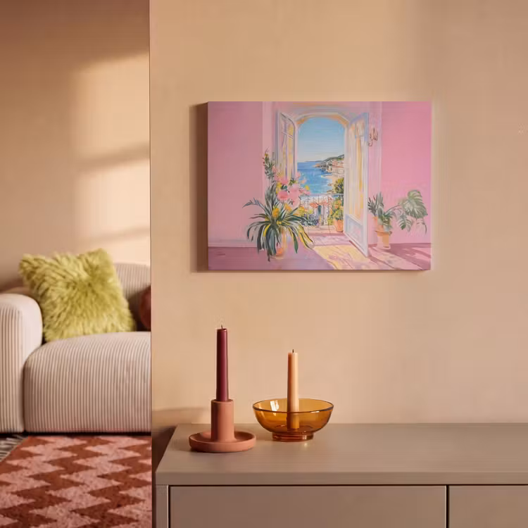 Akoestisch schilderij - Roze - Buiten - Verf — 2