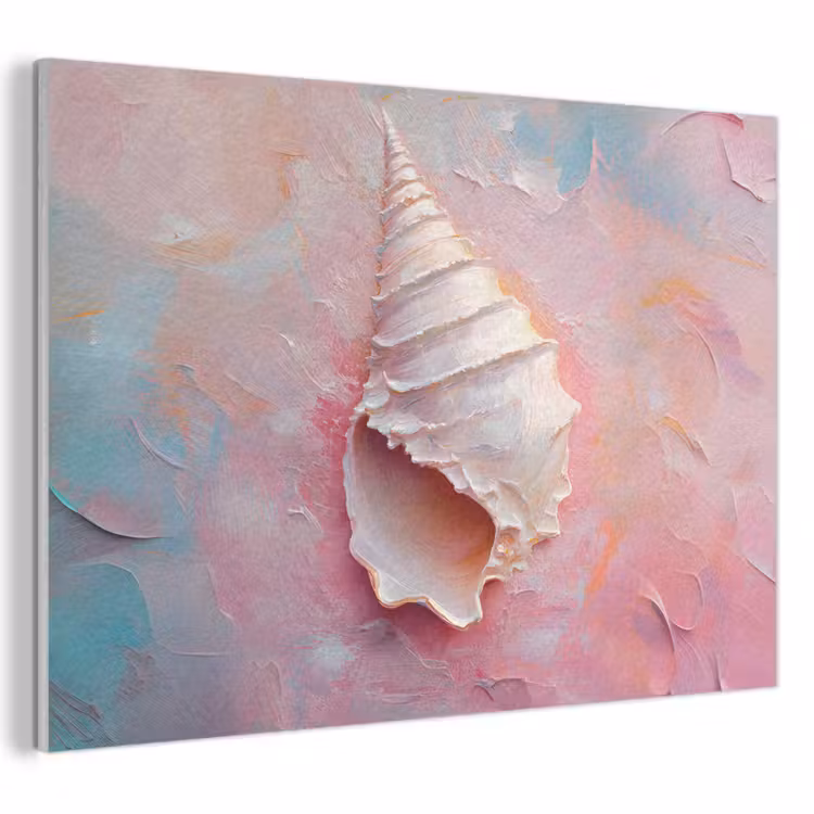 Akoestisch schilderij - Schelp - Pastel - Pink — 1