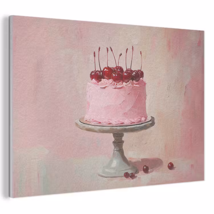 Akoestisch schilderij - Taart - Pink - Cherry — 1