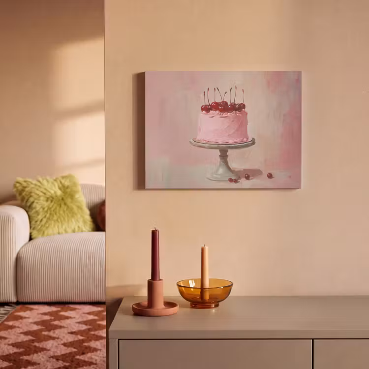 Akoestisch schilderij - Taart - Pink - Cherry — 2