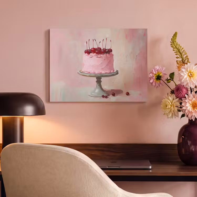 Akoestisch schilderij - Taart - Pink - Cherry — 4