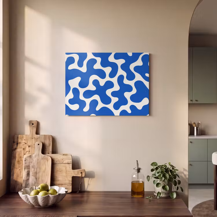 Akoestisch schilderij - Vormen - Abstract - Blauw - Golven — 3