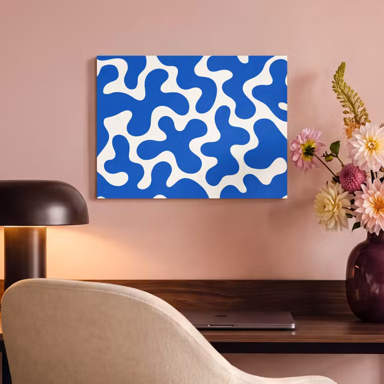 Akoestisch schilderij - Vormen - Abstract - Blauw - Golven — 4