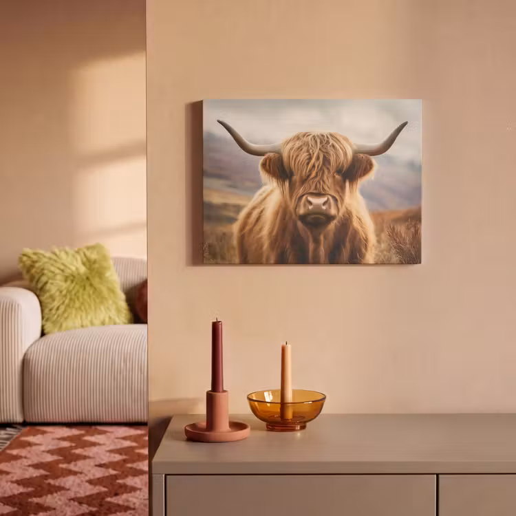 Akoestisch schilderij - Schotse hooglander - Landschap - Dier — 2