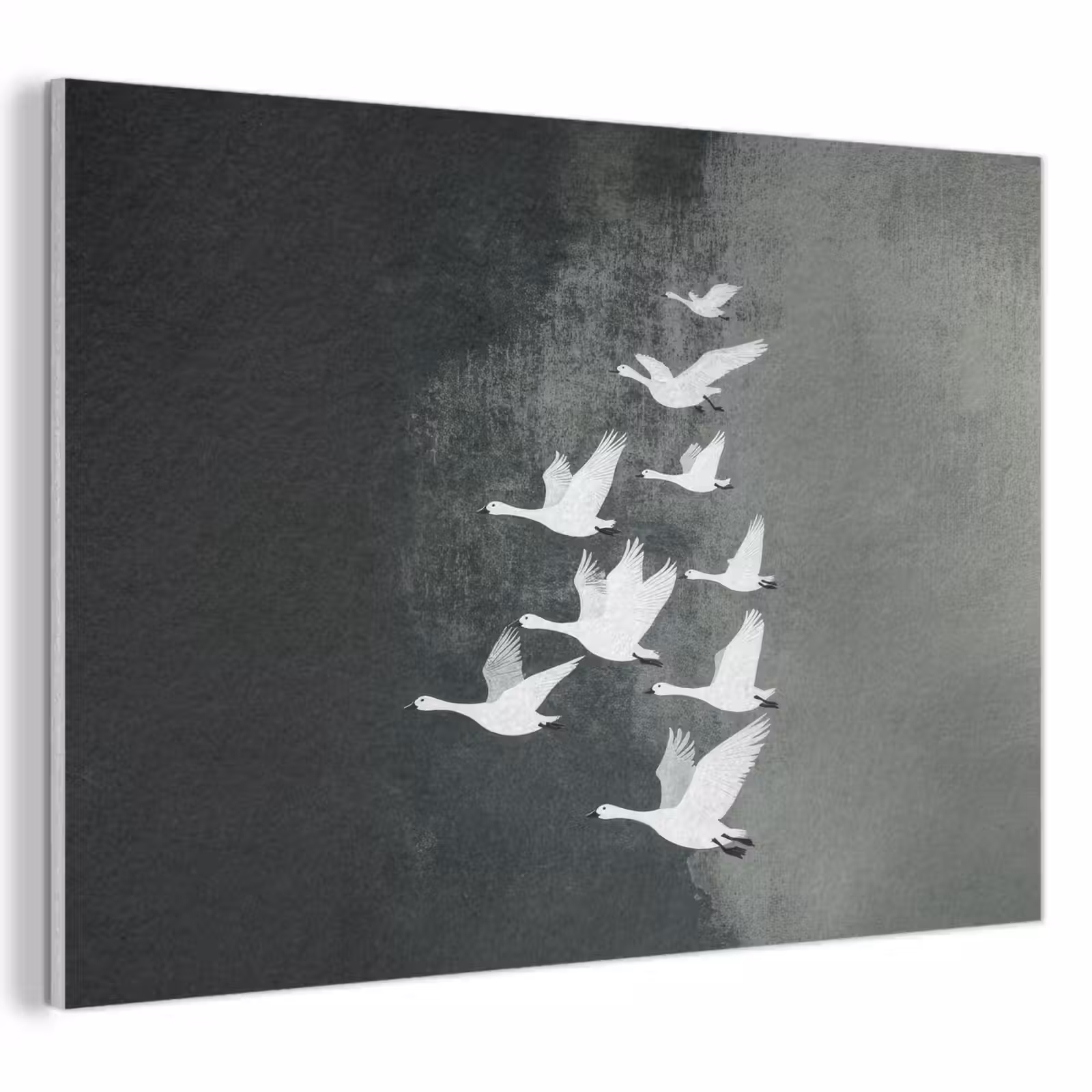 Akoestisch schilderij - Vogel - Japandi - Groen — 1