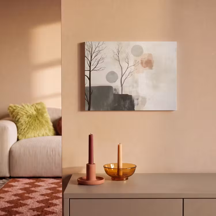 Akoestisch schilderij - Wabi sabi - Beige - Plant — 2
