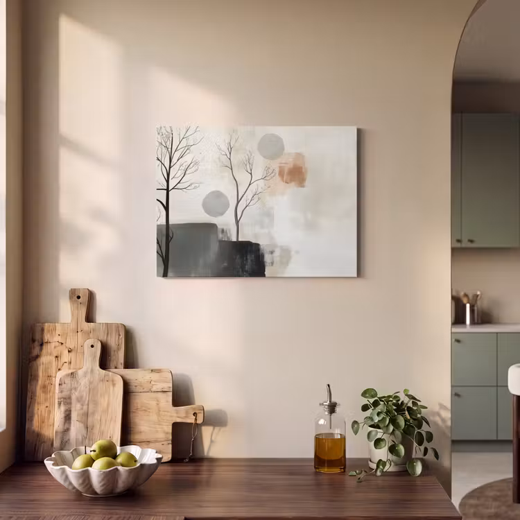 Akoestisch schilderij - Wabi sabi - Beige - Plant — 3