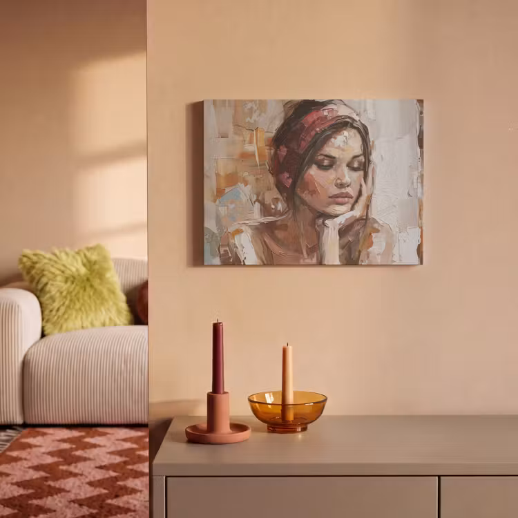 Akoestisch schilderij - Vrouw - Verflook - Portret - Modern — 2