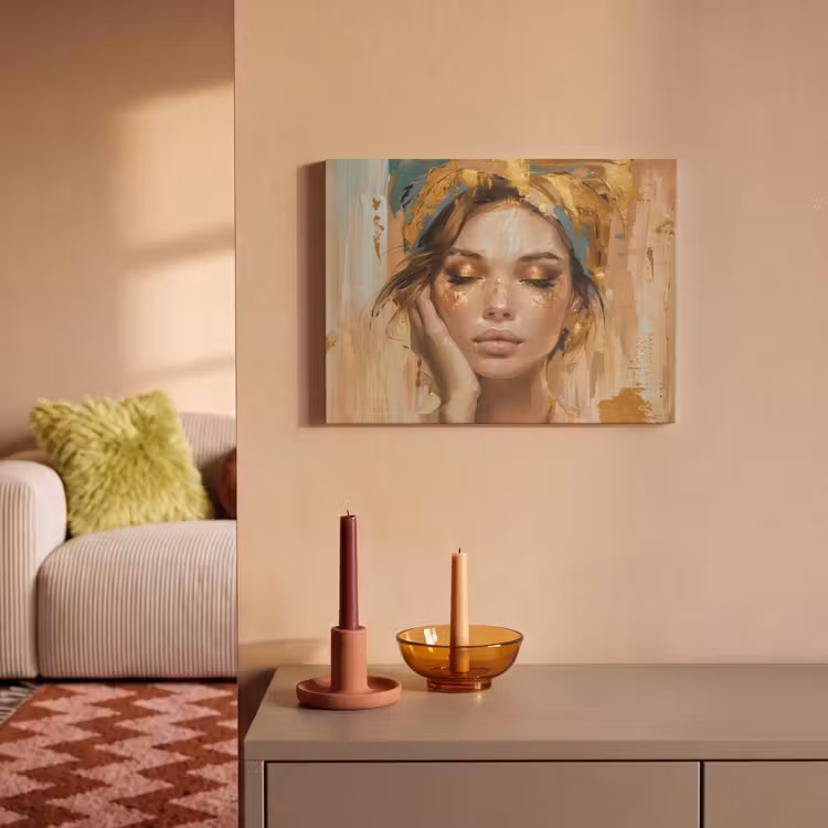 Akoestisch schilderij - Vrouwen - Portret - Luxe - Goud — 2