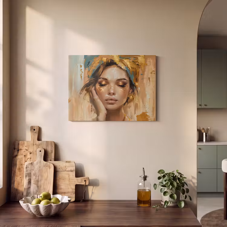 Akoestisch schilderij - Vrouwen - Portret - Luxe - Goud — 3