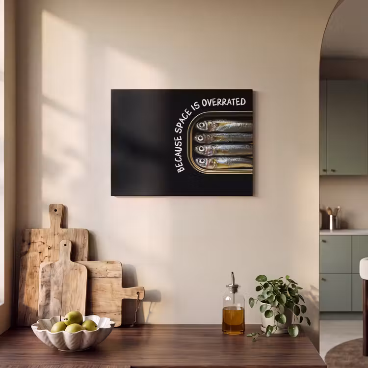Akoestisch schilderij - Sardines - Tekst - Vis - Blik — 3