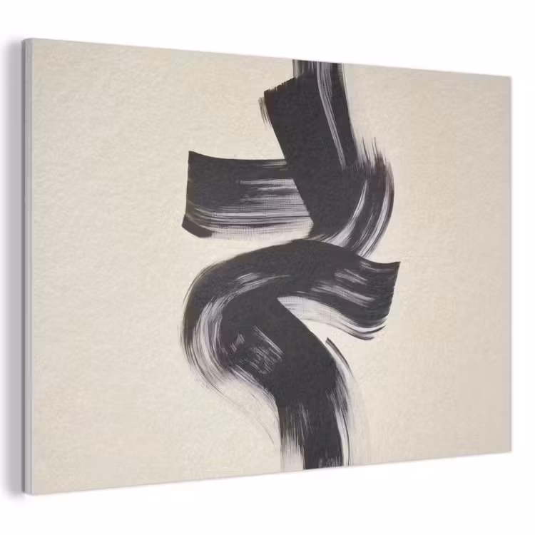 Akoestisch schilderij - Strepen - Zwart - Abstract — 1