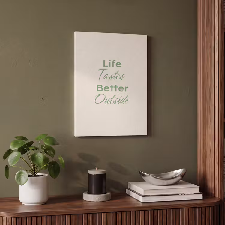 Akoestisch schilderij - Tekst - Sierlijk - Letters - Groen — 4