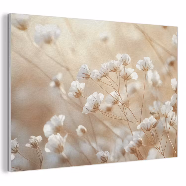 Akoestisch schilderij - Wilde - Bloemen - Wit — 1