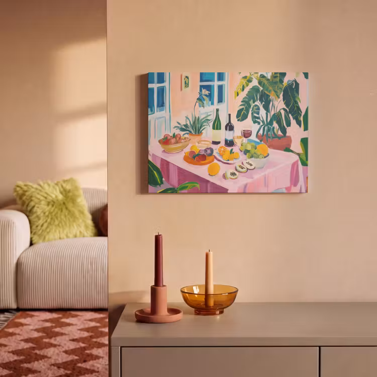 Akoestisch schilderij - Tafel - Wijn - Fruit — 2