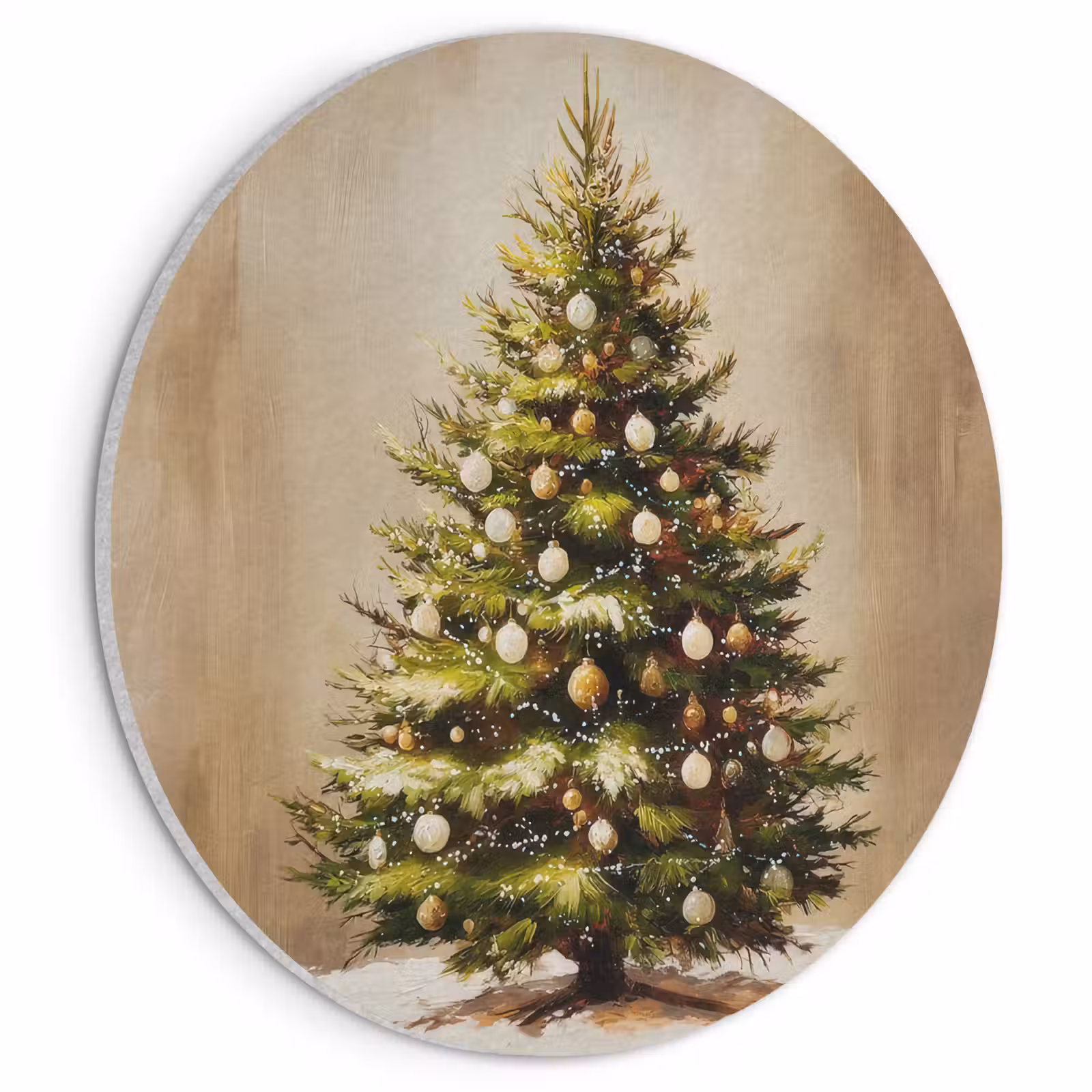 Akoestisch schilderij rond - Kerst - Sfeer - Groen — 1