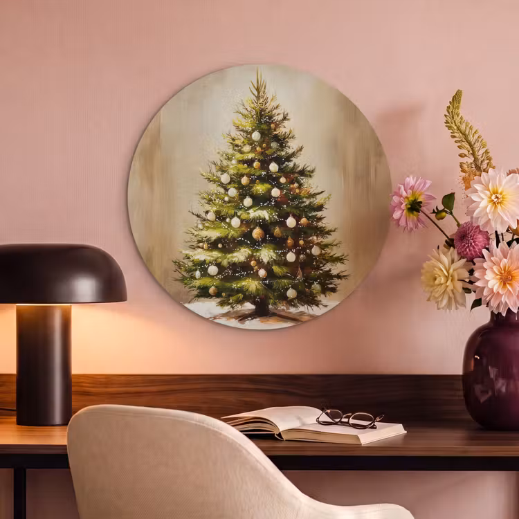 Akoestisch schilderij rond - Kerst - Sfeer - Groen — 2
