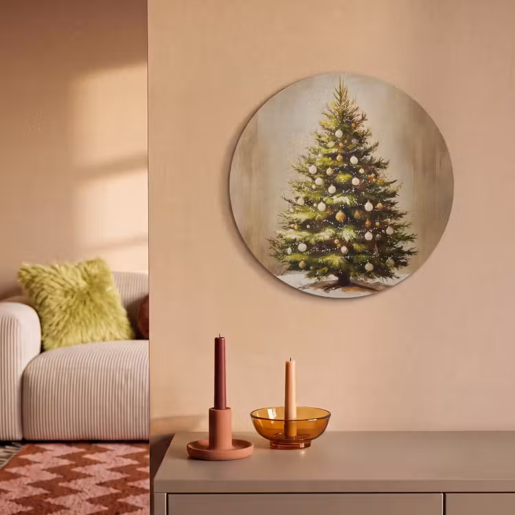 Akoestisch schilderij rond - Kerst - Sfeer - Groen — 3