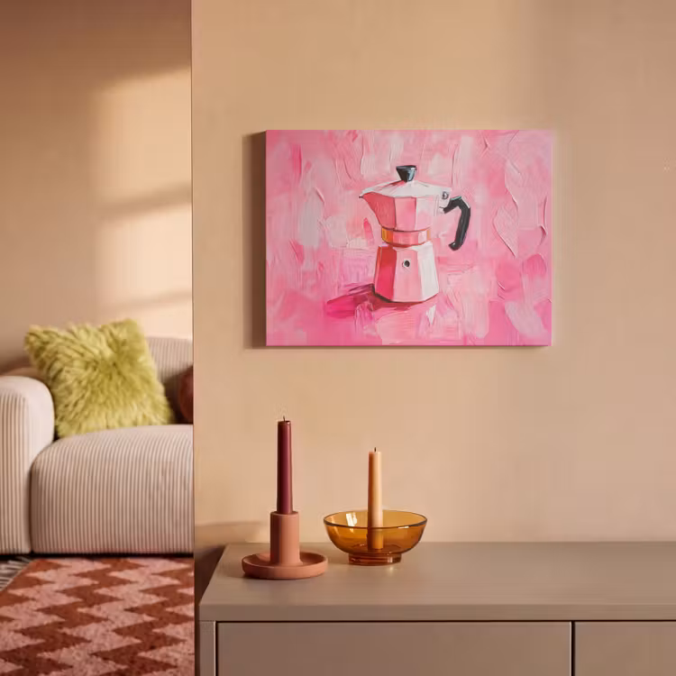Akoestisch schilderij - Roze - Verf - Coffee — 2