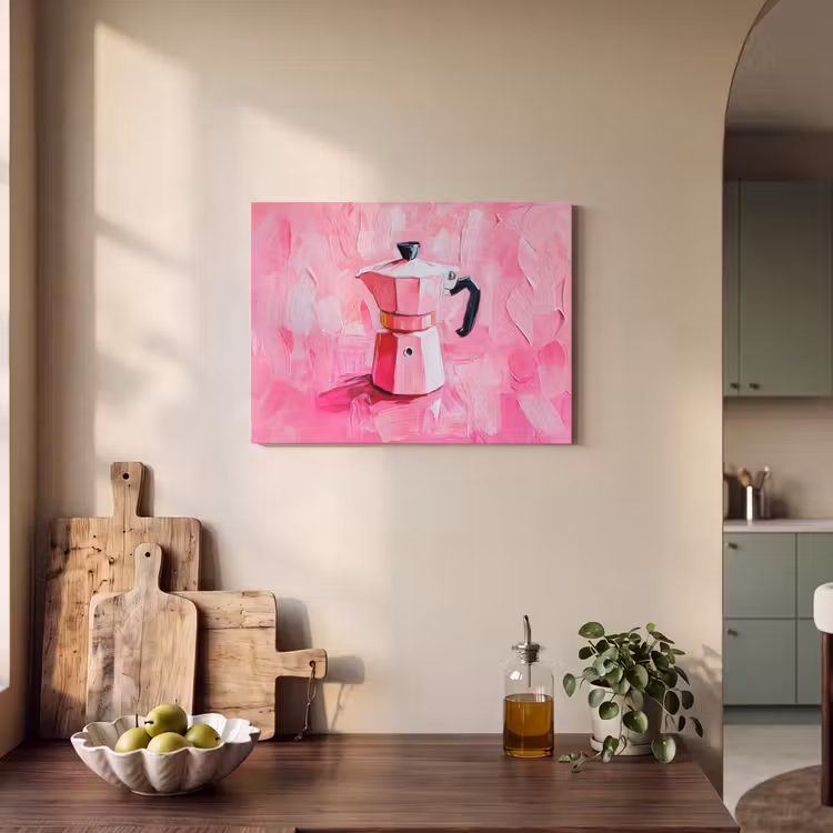 Akoestisch schilderij - Roze - Verf - Coffee — 3