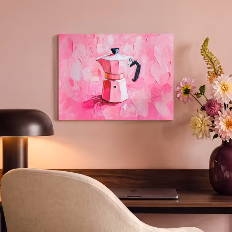 Akoestisch schilderij - Roze - Verf - Coffee — 4