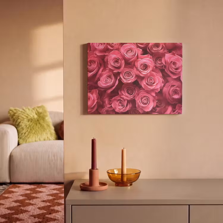 Akoestisch schilderij - Rozen - Pink - Bloem — 2