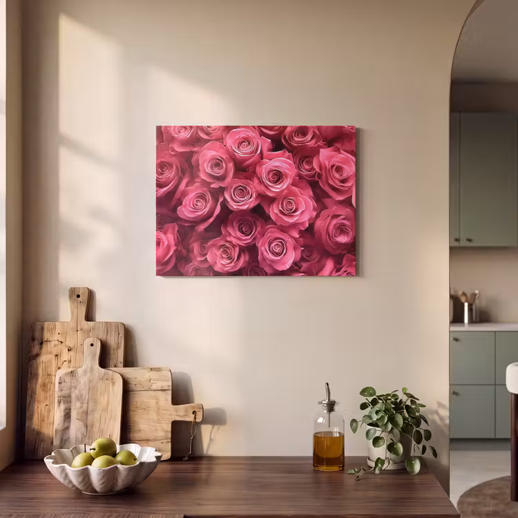 Akoestisch schilderij - Rozen - Pink - Bloem — 3