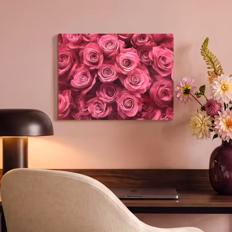 Akoestisch schilderij - Rozen - Pink - Bloem — 4