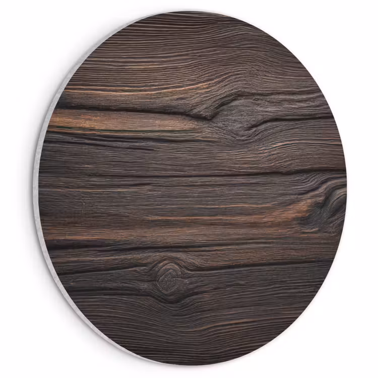 Akoestisch schilderij rond - Hout - Grillige nerven — 1