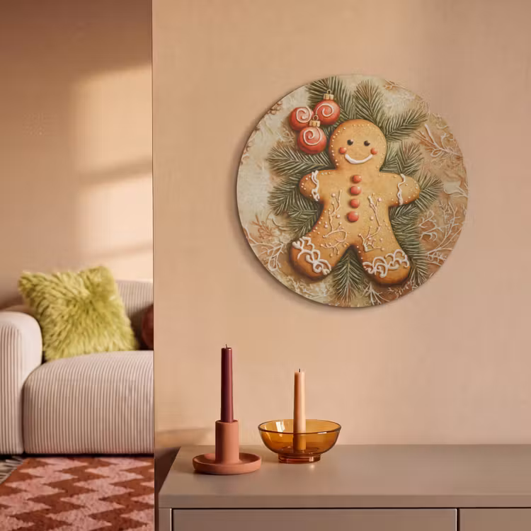 Akoestisch schilderij rond - Kerstmis - Koekje - Poppetje - Speculaas — 3