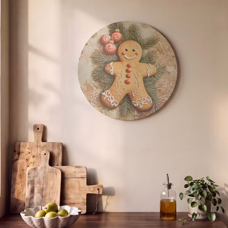 Akoestisch schilderij rond - Kerstmis - Koekje - Poppetje - Speculaas — 4