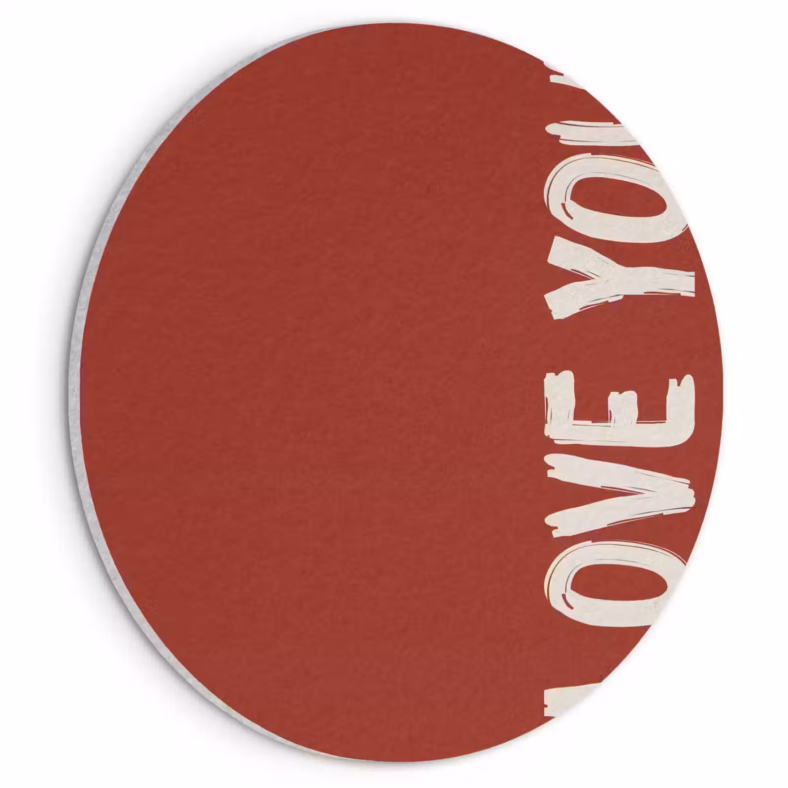 Akoestisch schilderij rond - Schuin - Loveyou - Rood — 1