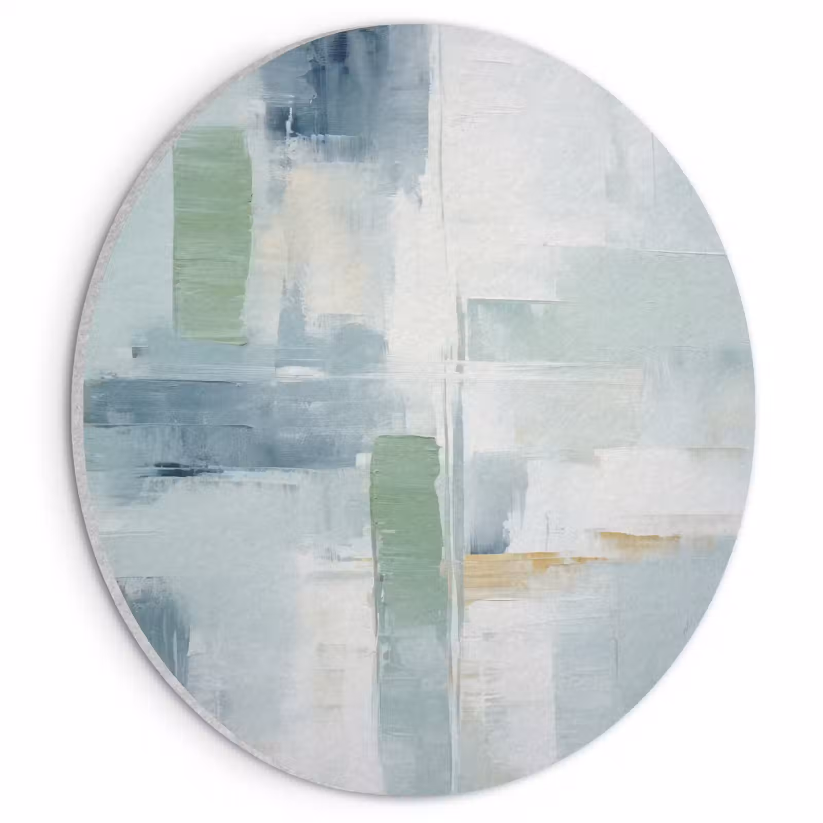 Akoestisch schilderij rond - Verf - Moderne kunst - Abstract - Grijs — 1