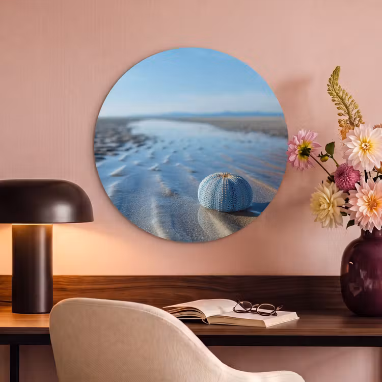 Akoestisch schilderij rond - Strand - Schild - Water - Blauw — 2