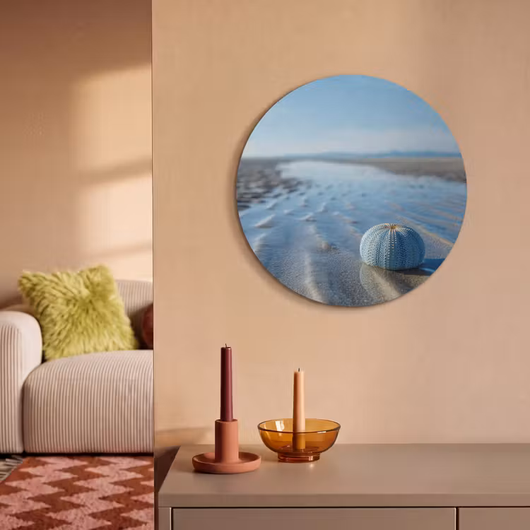 Akoestisch schilderij rond - Strand - Schild - Water - Blauw — 3
