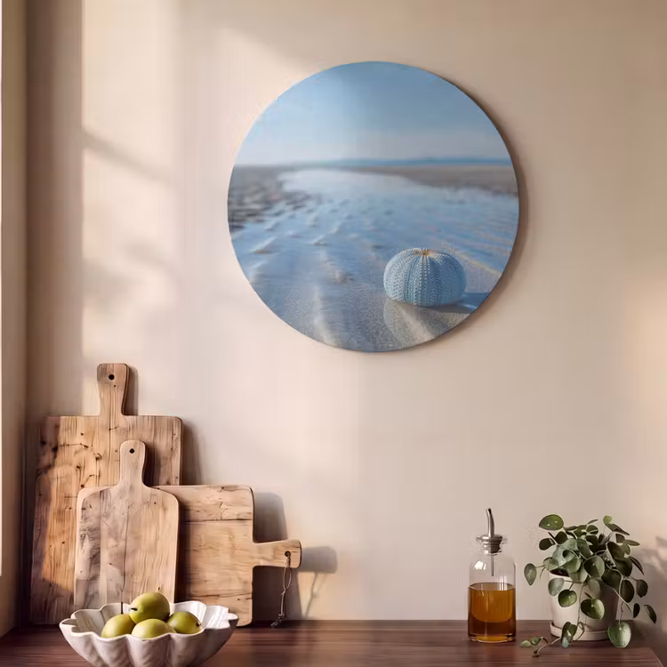 Akoestisch schilderij rond - Strand - Schild - Water - Blauw — 4