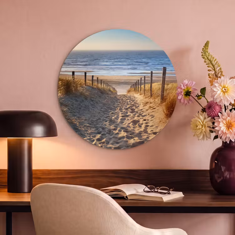 Akoestisch schilderij rond - Strand - Zee - Nederland - Duinen - Zon — 2