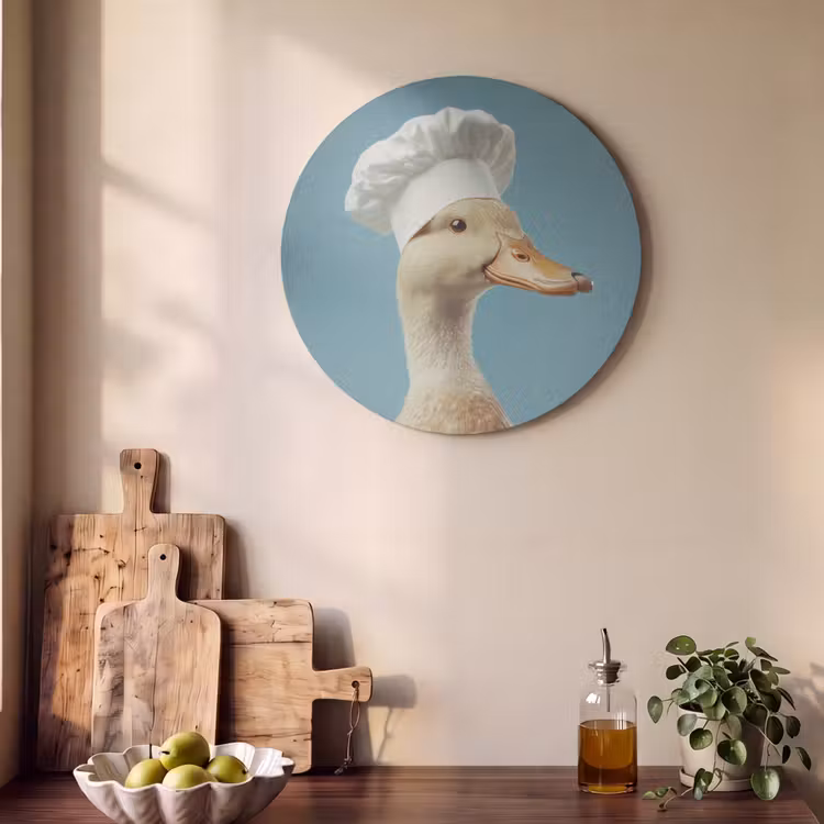 Akoestisch schilderij rond - Eend - Koksmuts - Cute - Vogel — 4