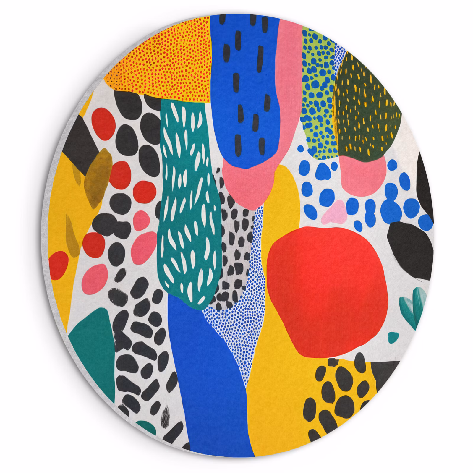 Akoestisch schilderij rond - Stippen - Vormen - Modern - Kleuren — 1
