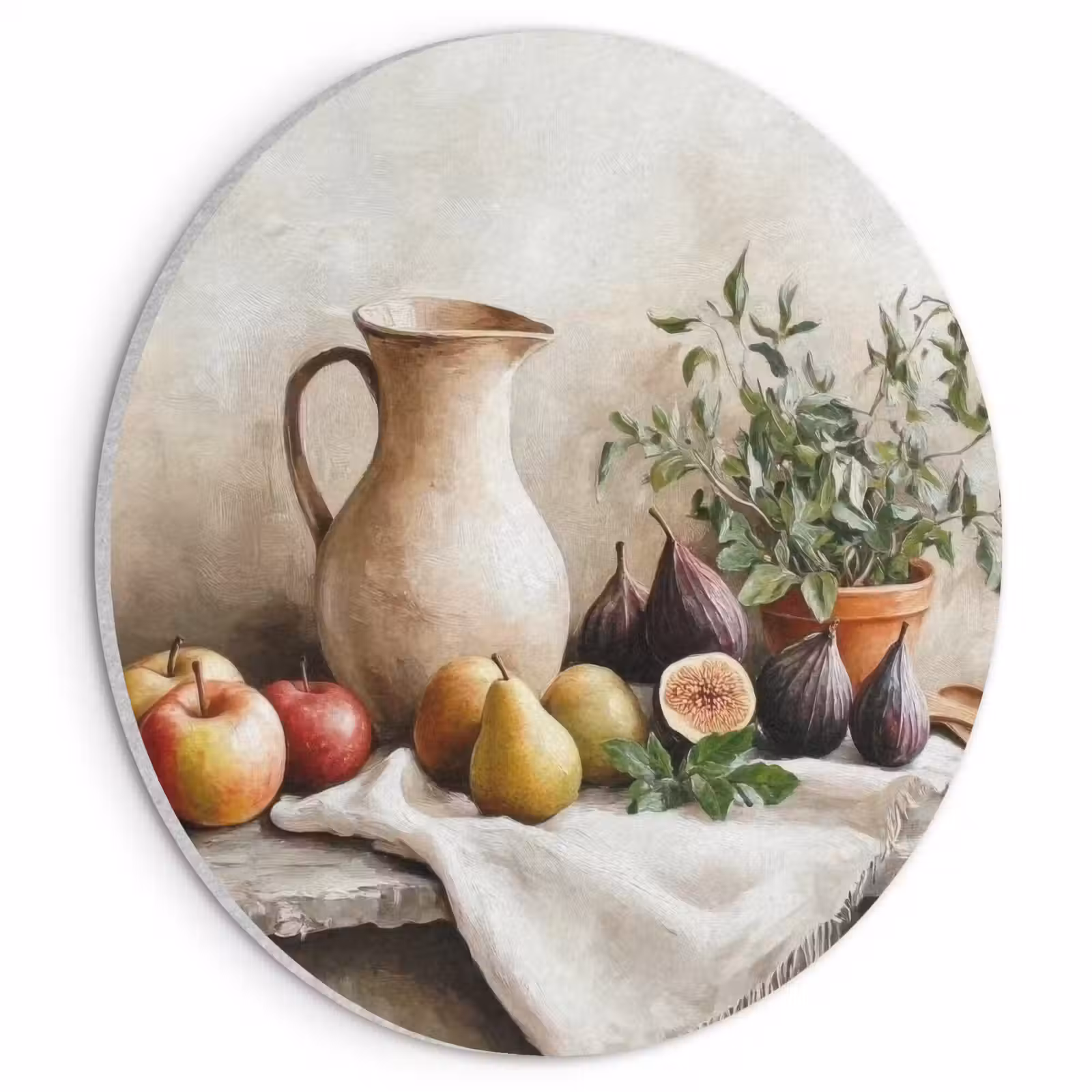 Akoestisch schilderij rond - Fruit - Kruiden - Landelijk — 1