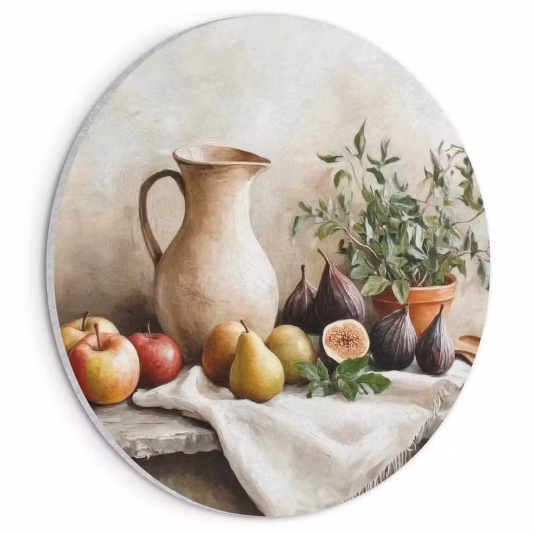 Akoestisch schilderij rond - Fruit - Kruiden - Landelijk — 1
